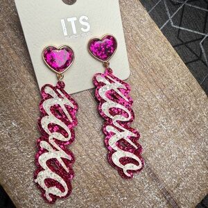Pink Heart Earrings